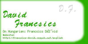 david francsics business card